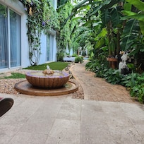 Walk way to the pool