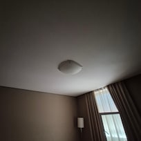 Main light in room that would not turn off without cutting power to the whole room (air con/fridge etc) by the fuse box.Not a 4-star room at all.