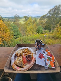 Brunch on the cabin deck
