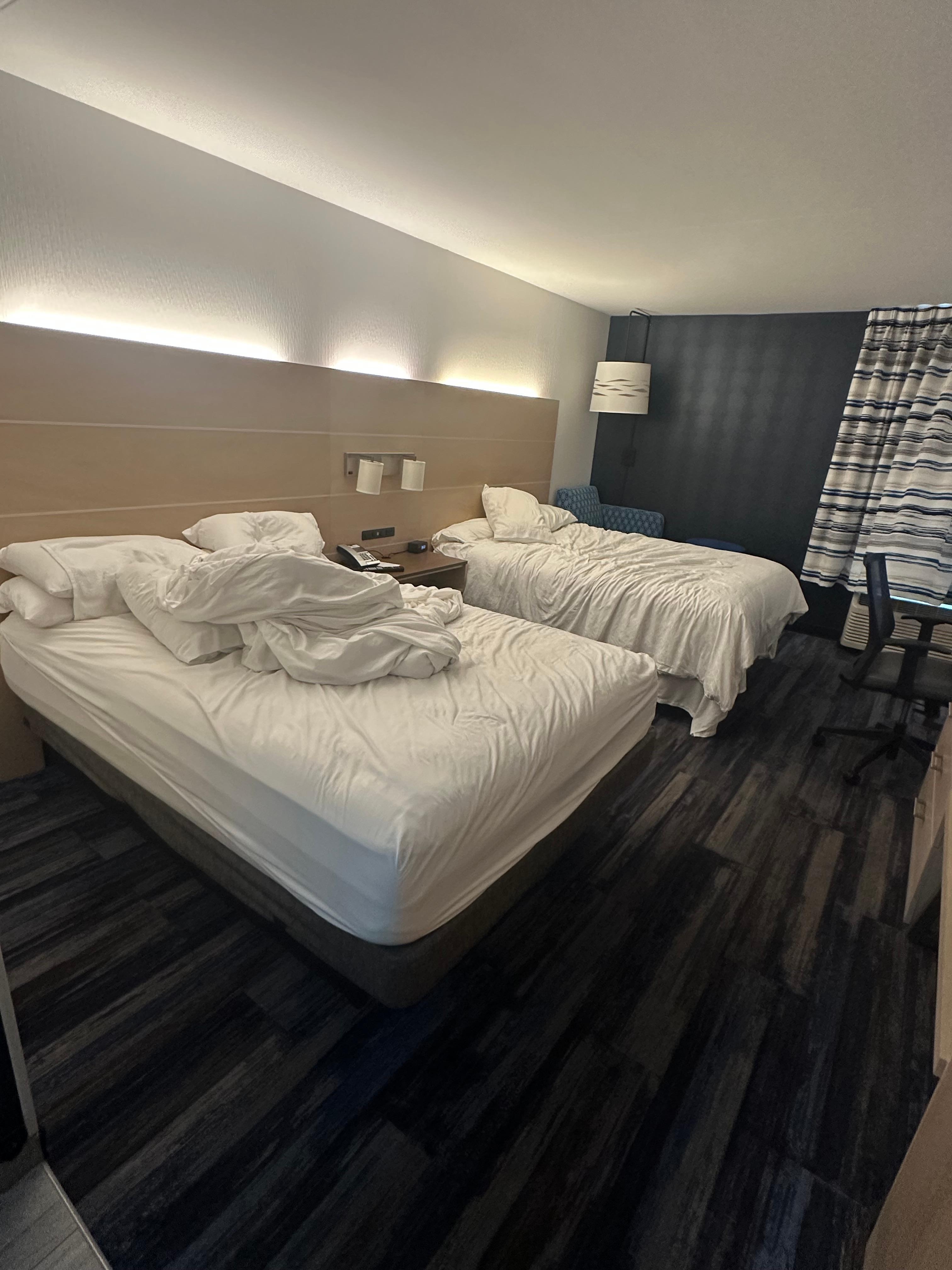 Sorry for the messy  room pic. Beds were comfy and the room was REALLY spacious. We didn’t feel cramped for 4 days. 