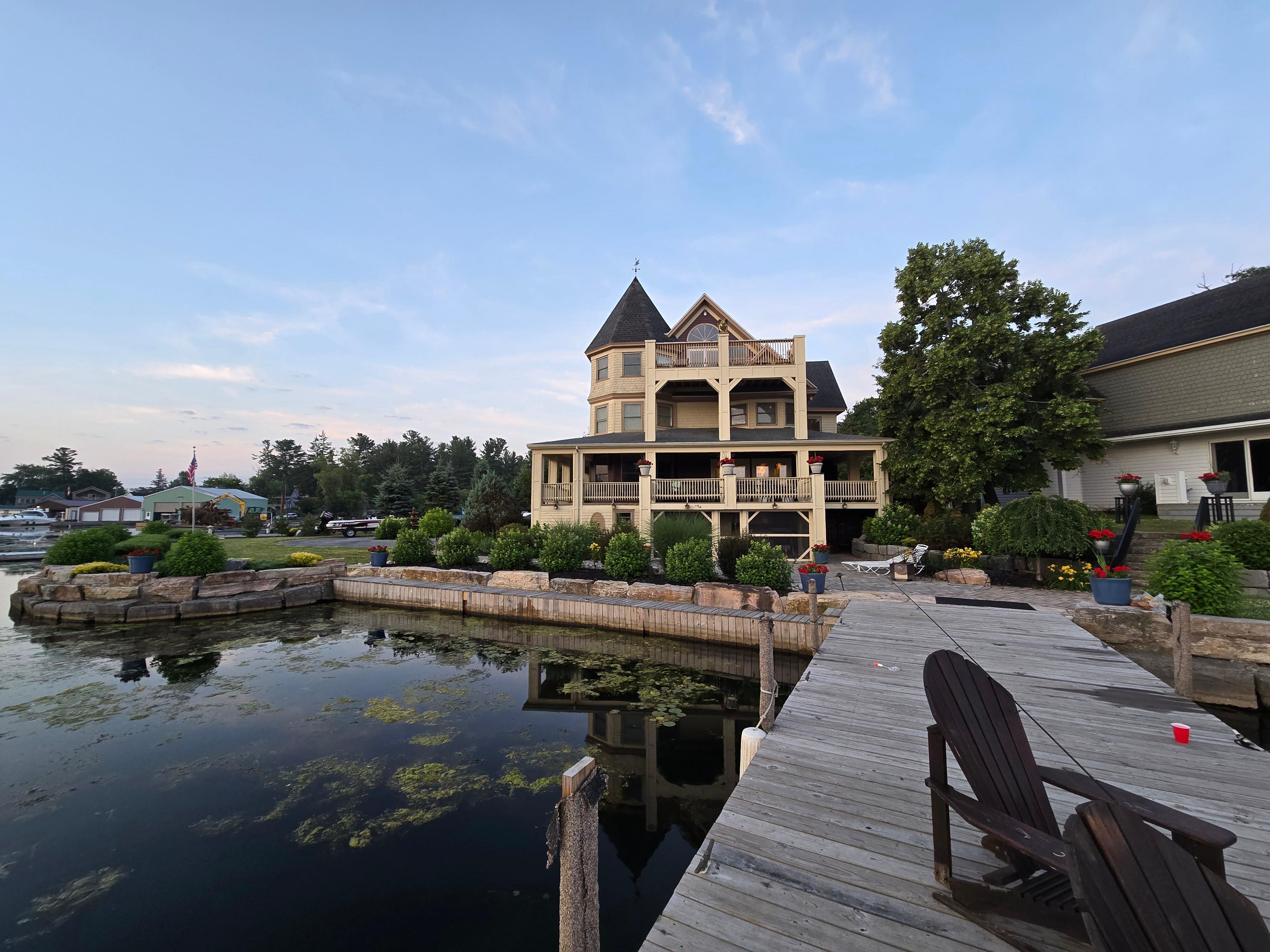 View from the dock looking at the house.