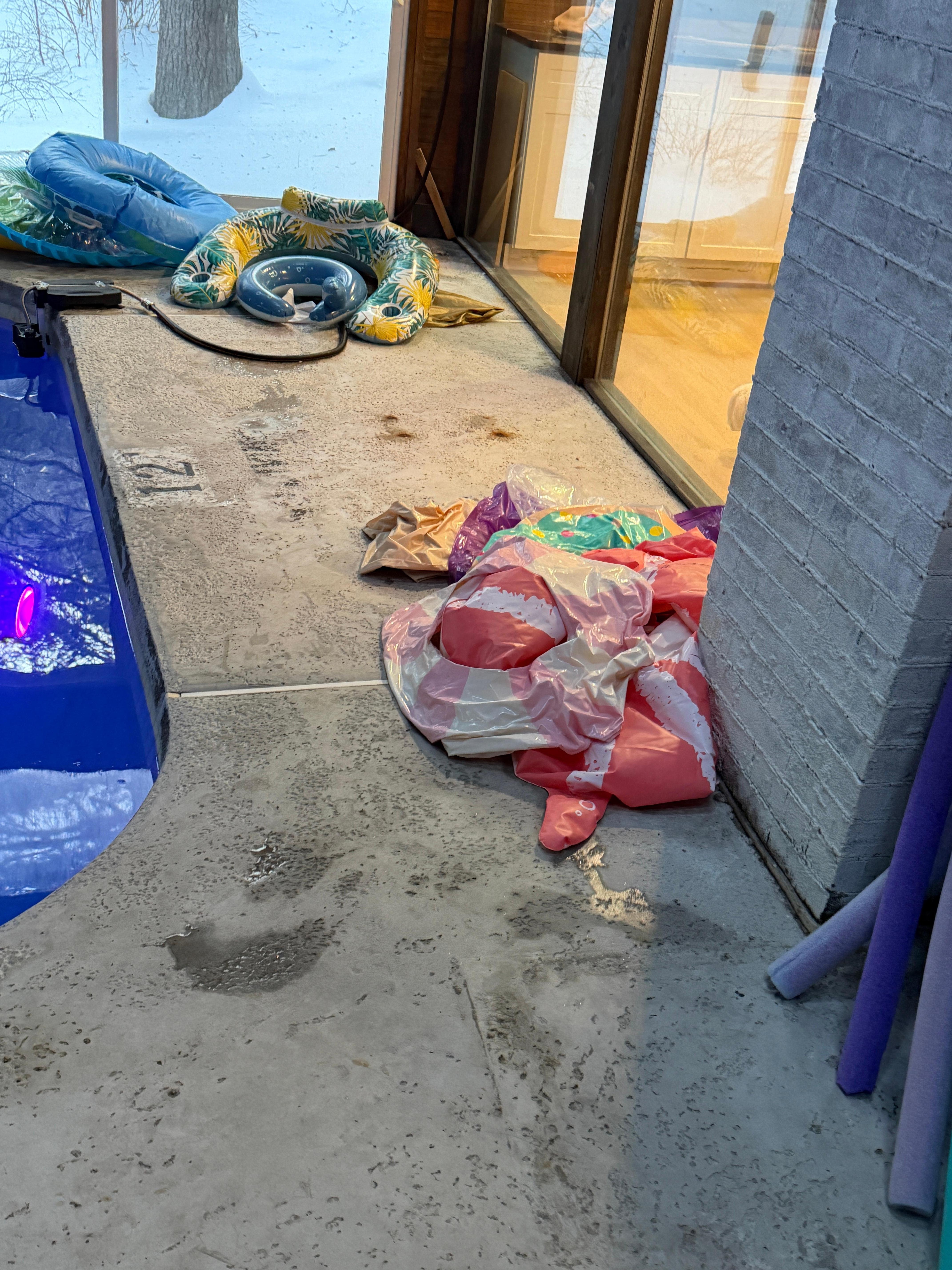 Deflated pool toys 