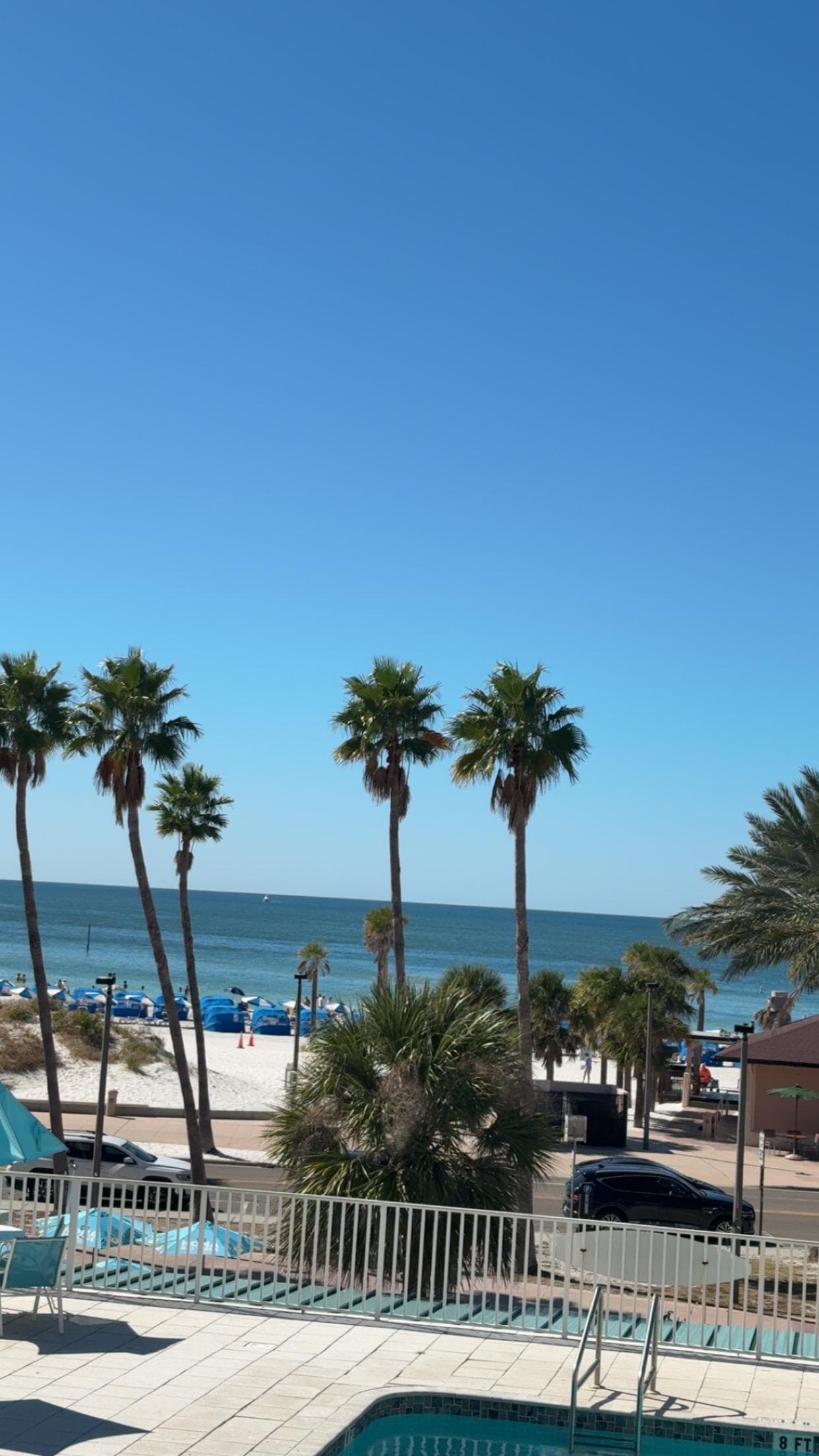 View of beach from the balcony