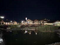 View of back of property from koi pond