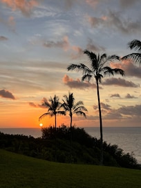 Sunset from the bluff outside the condo