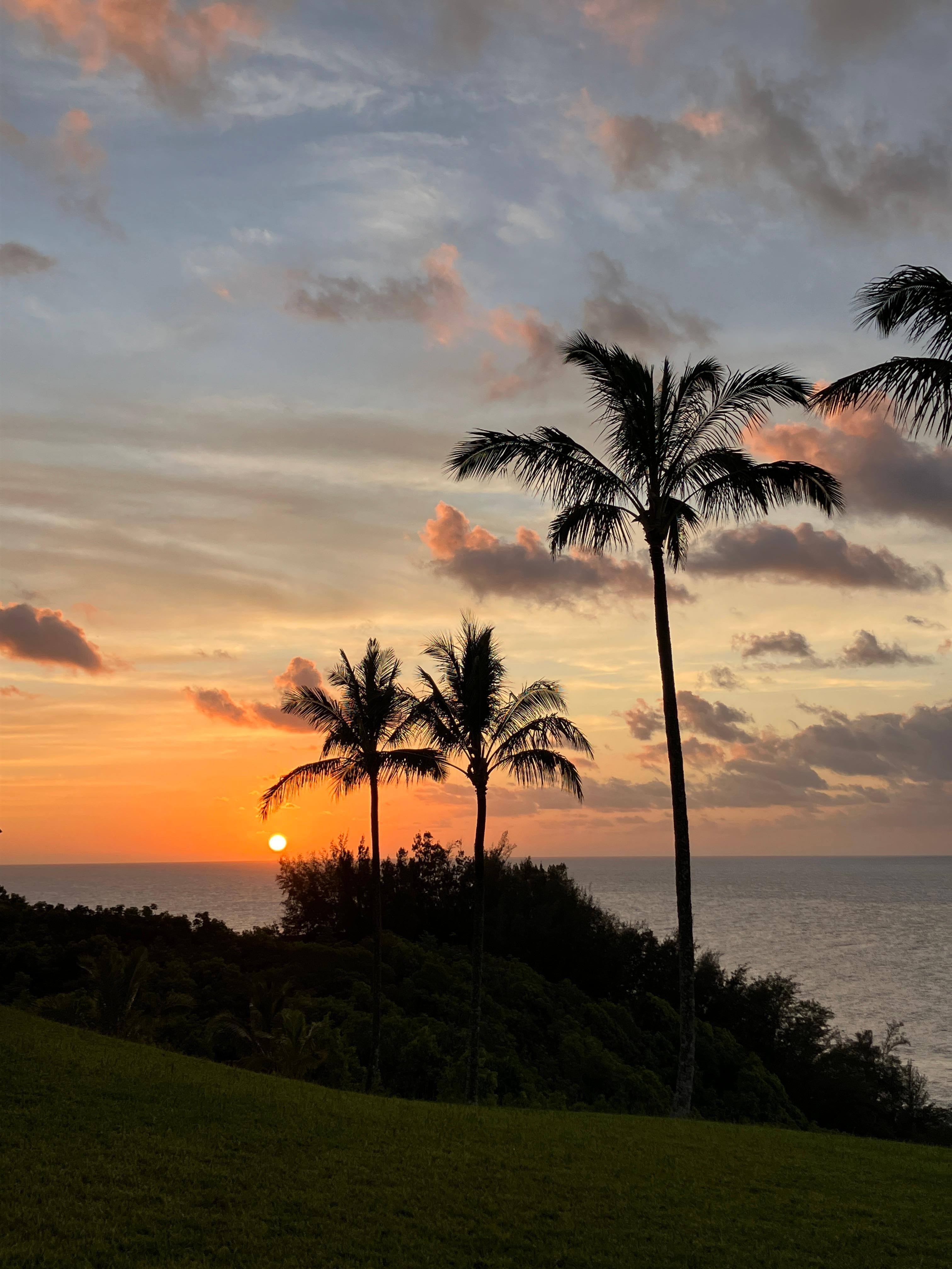 Sunset from the bluff outside the condo
