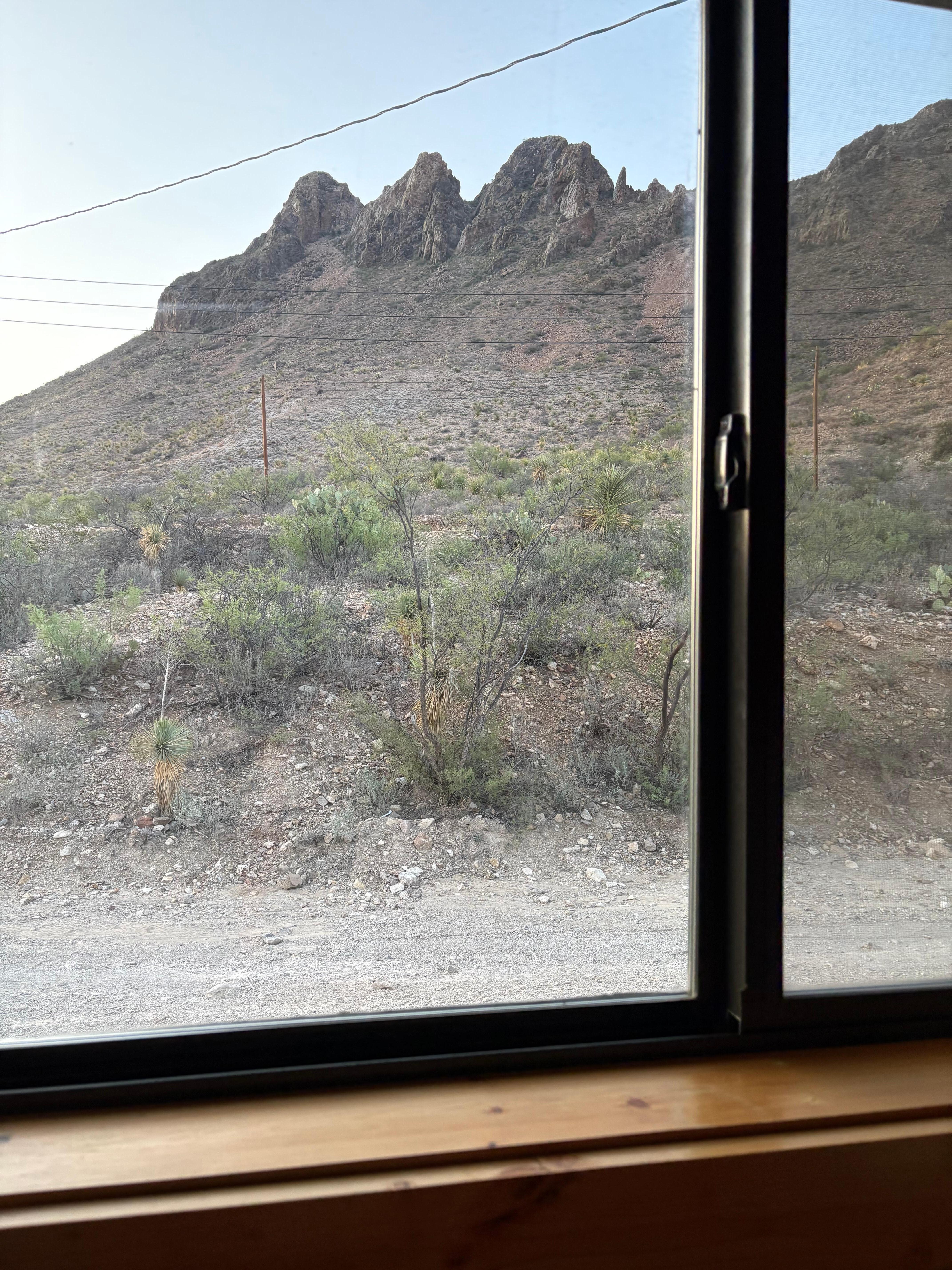 View out one of the  windows 