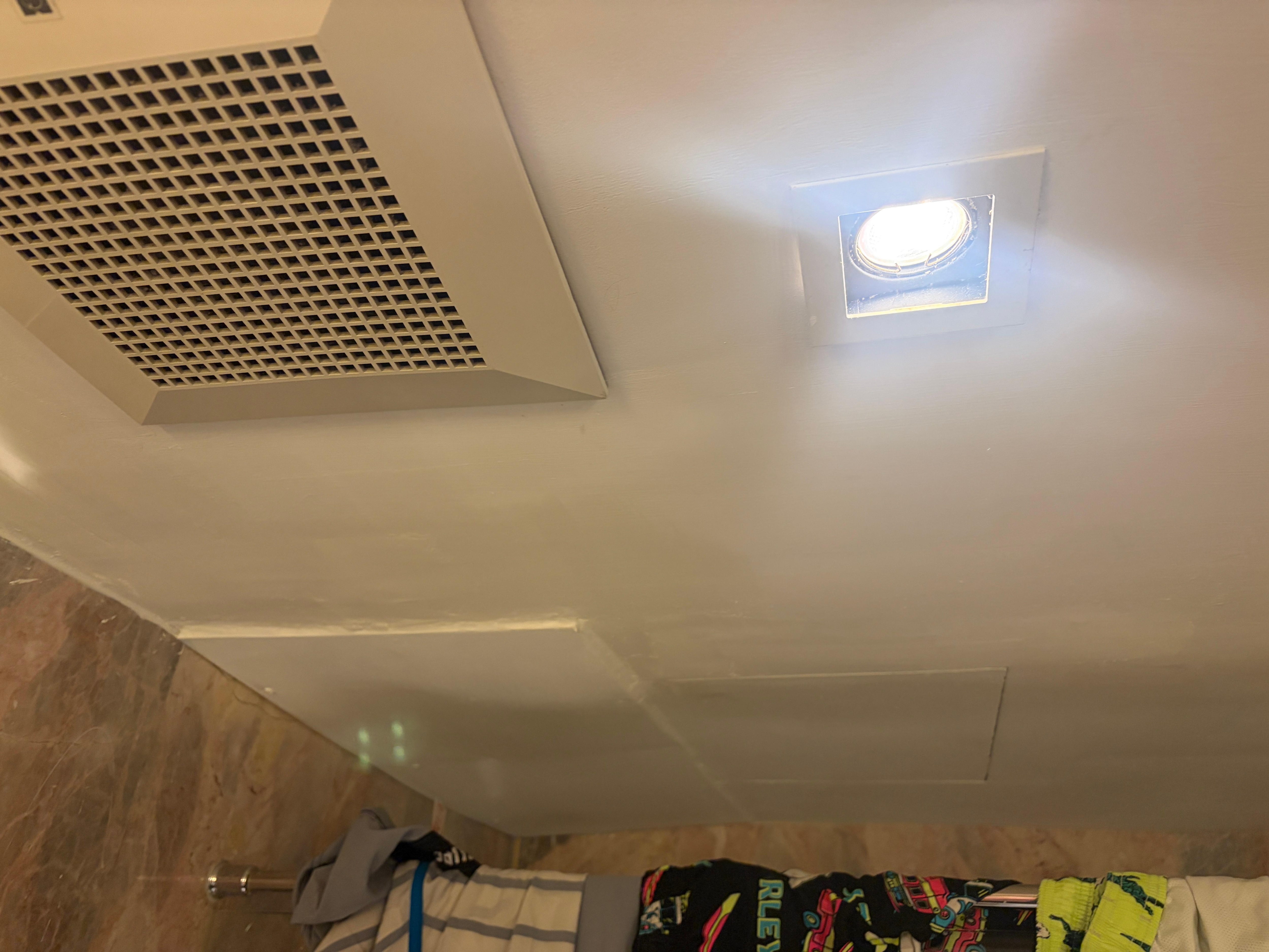 Water damage/ multiple/ poor repairs ( constant water drip sound from wall) 