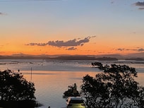 Peaceful sunset from our balcony
