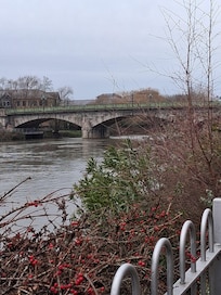 View from our balcony window. Stunning location.