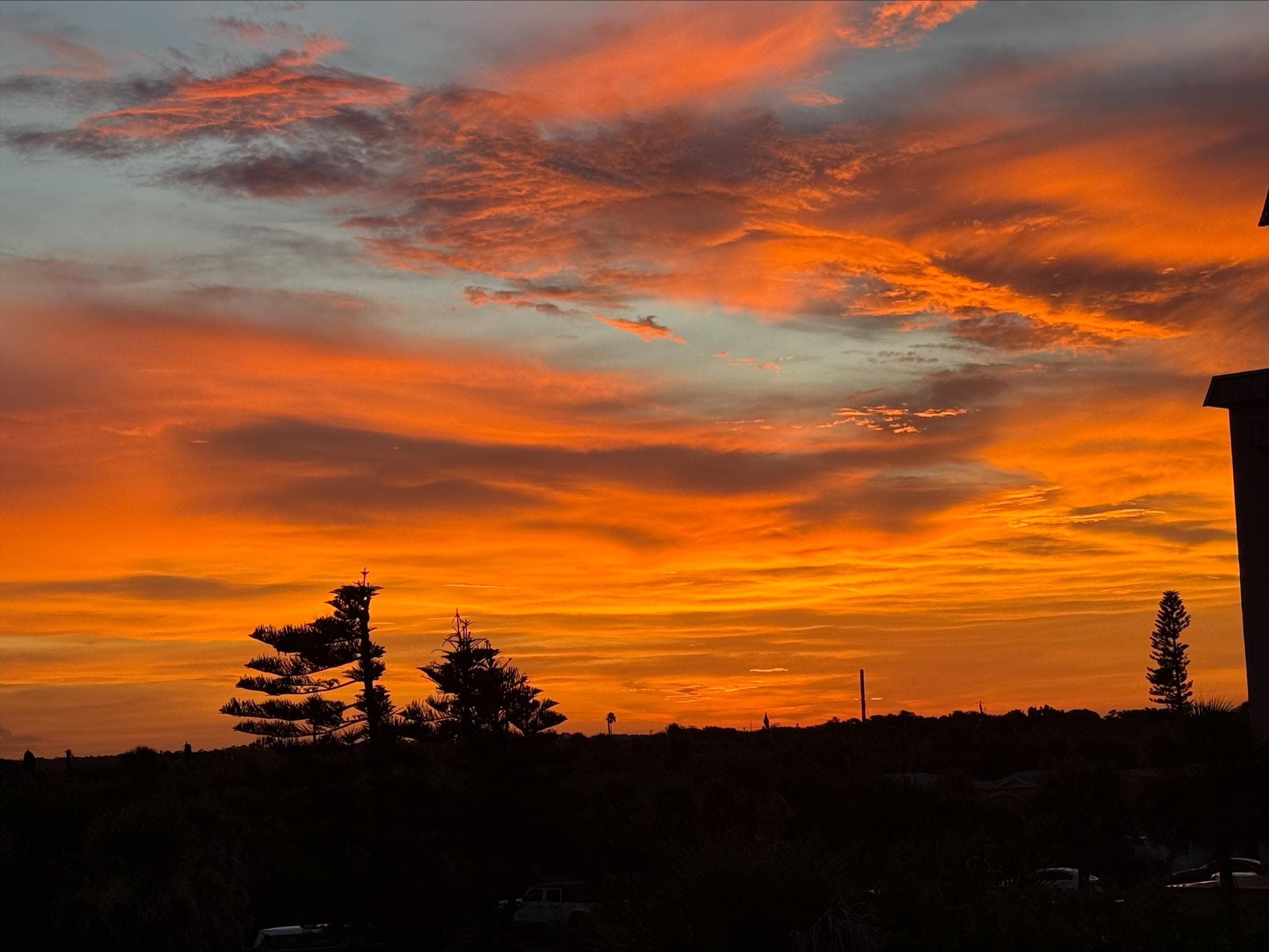 Sunset from the front door.