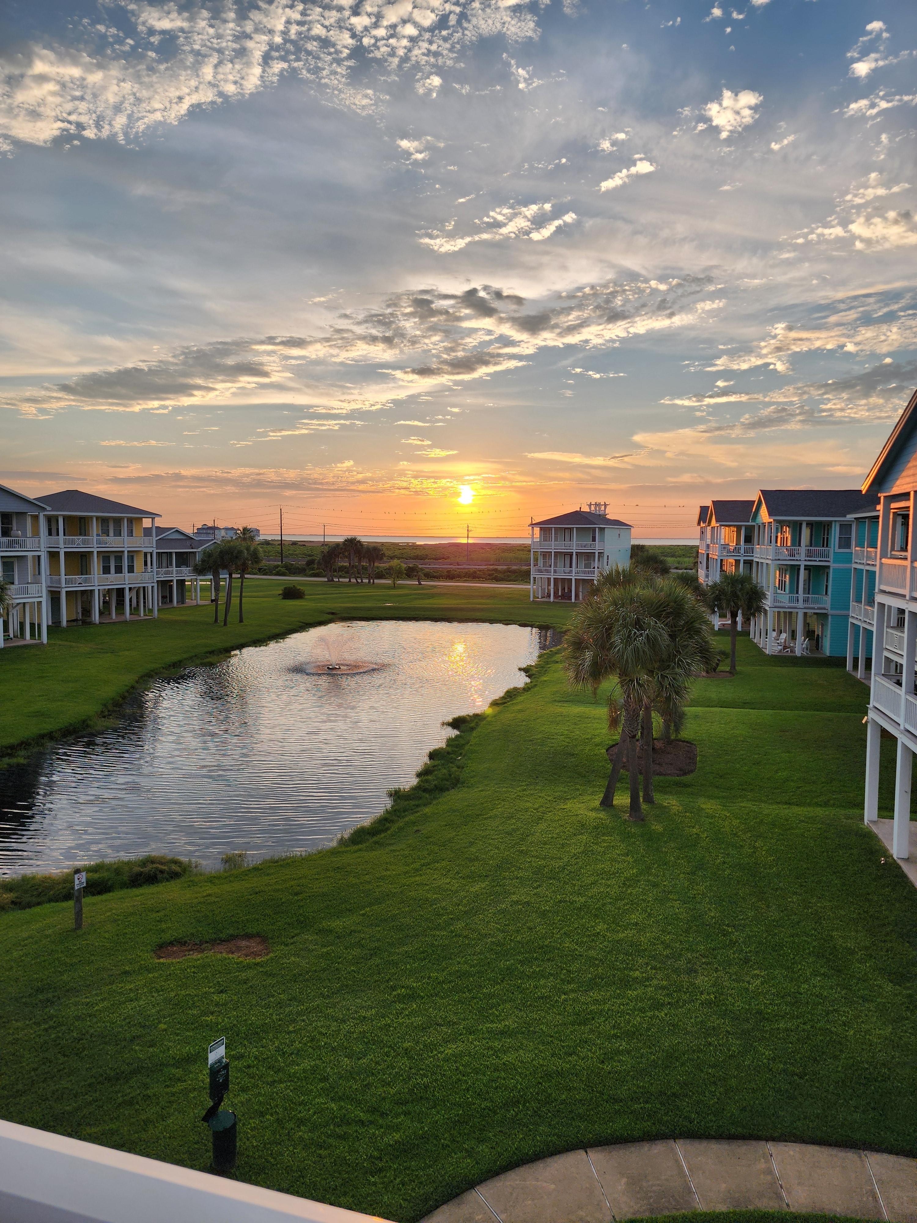 View of the bay from balcony off kitchen/living area.