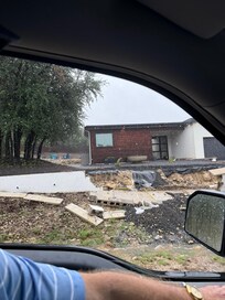 House across the street after three days of heavy rain