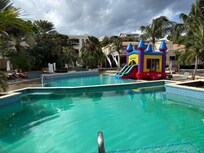 Kids slide put up on Sundays.