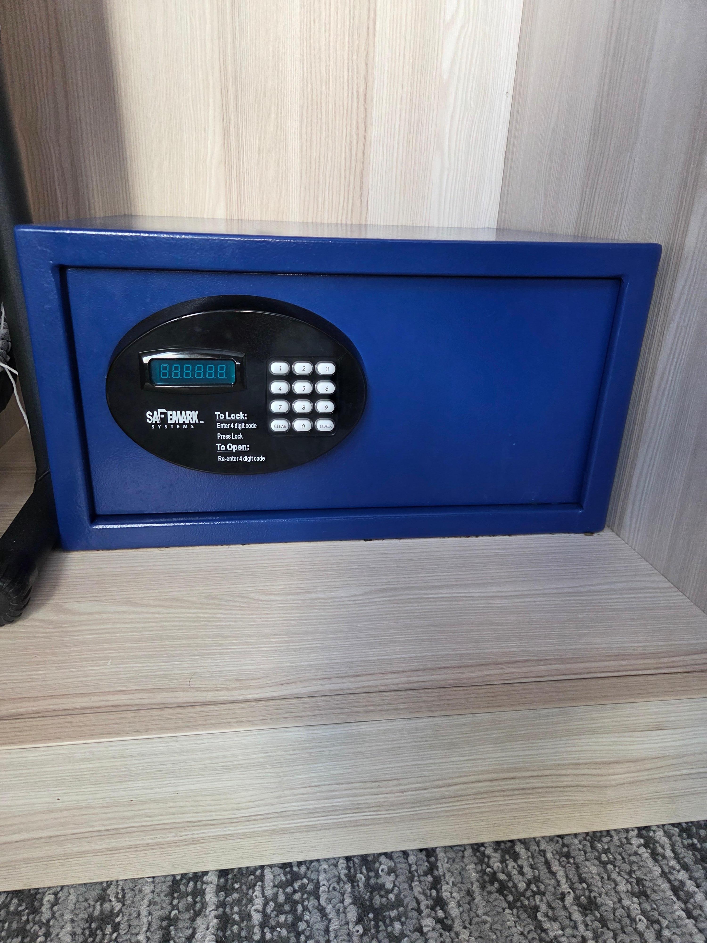 The safe was there but batteries were dead. 