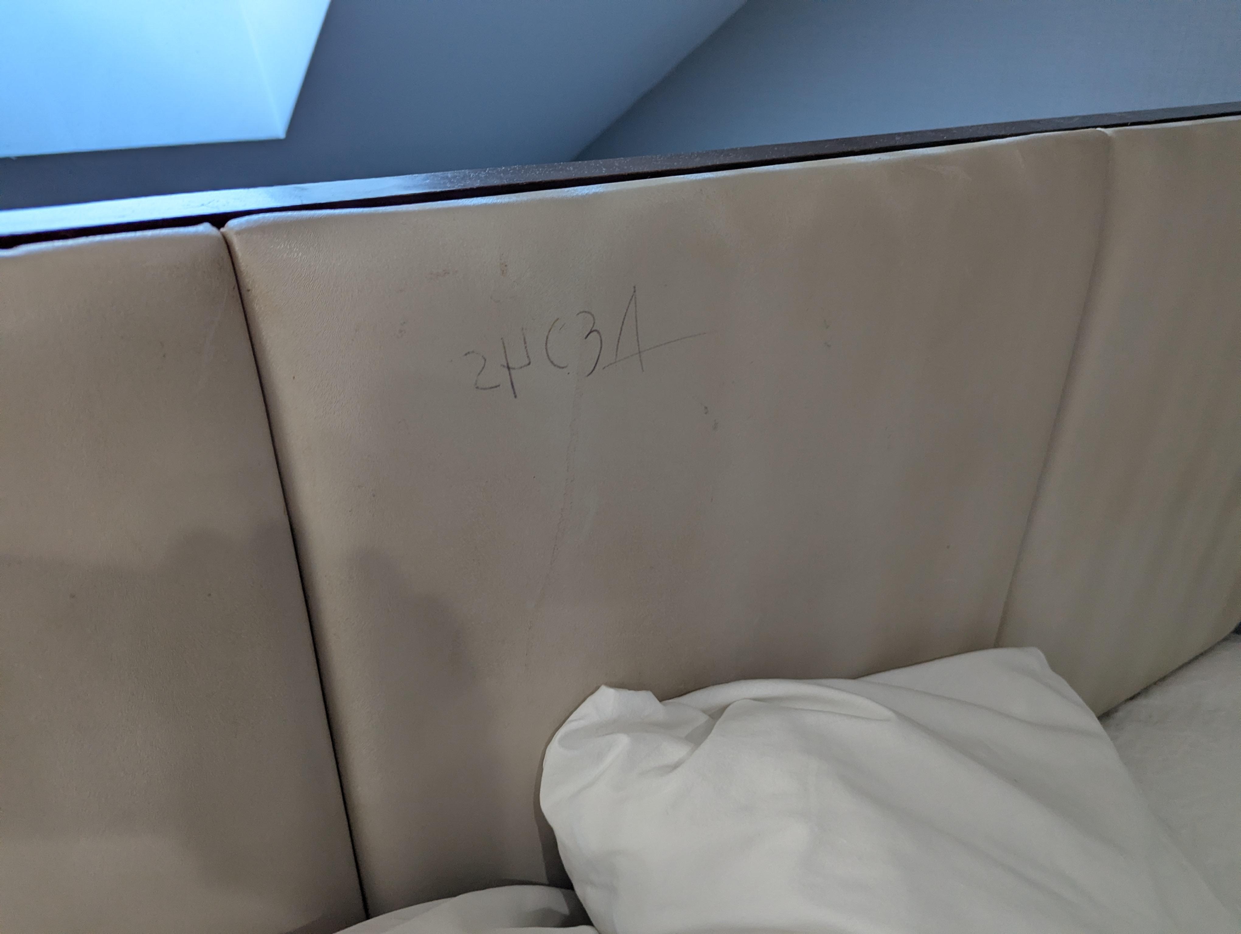 Writing on the headboards