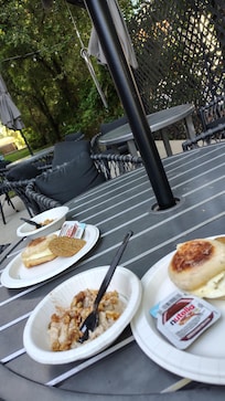 Enjoyed breakfast outside!
