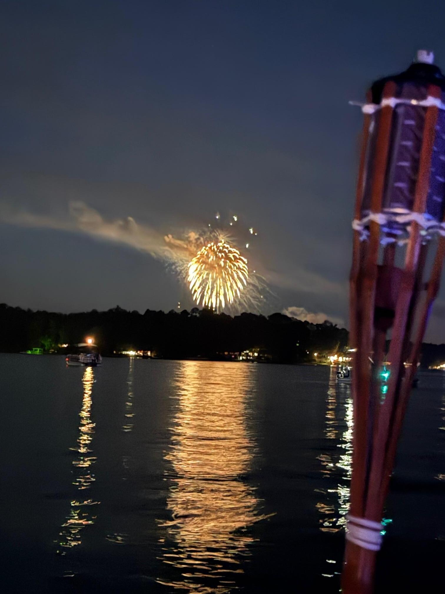 Watching the Firework show at Kowliga on the beach