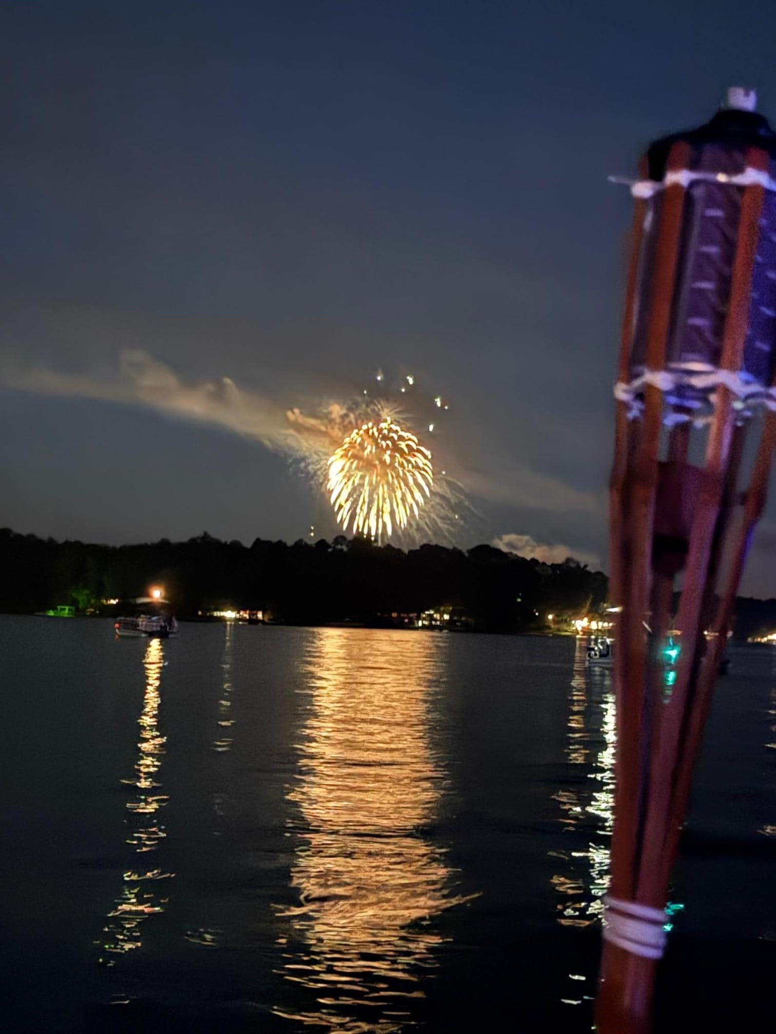 Watching the Firework show at Kowliga on the beach