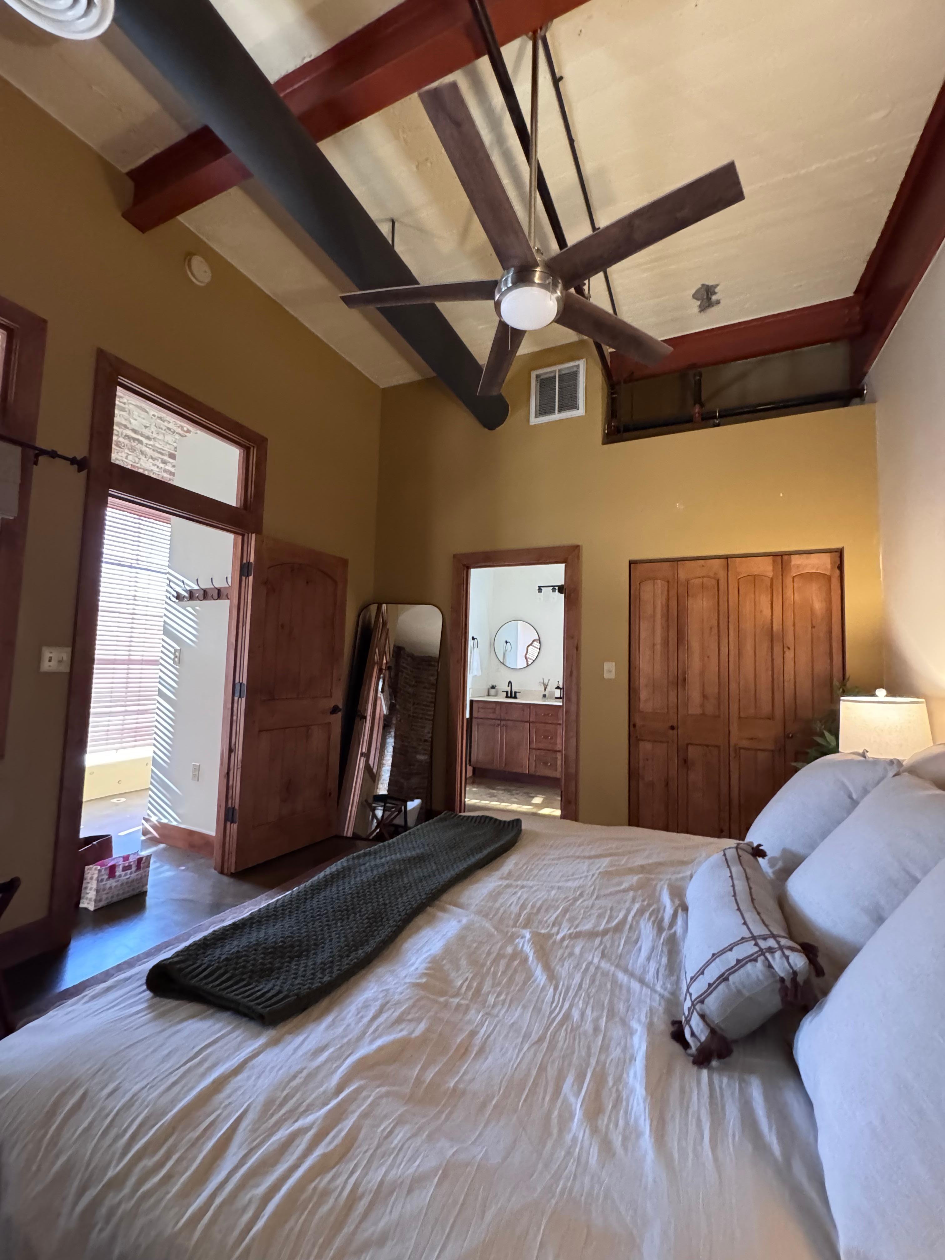 Bedroom looking to bath 