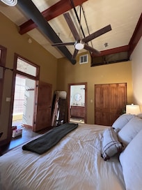 Bedroom looking to bath