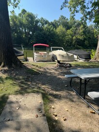 The dock in front of the cabin