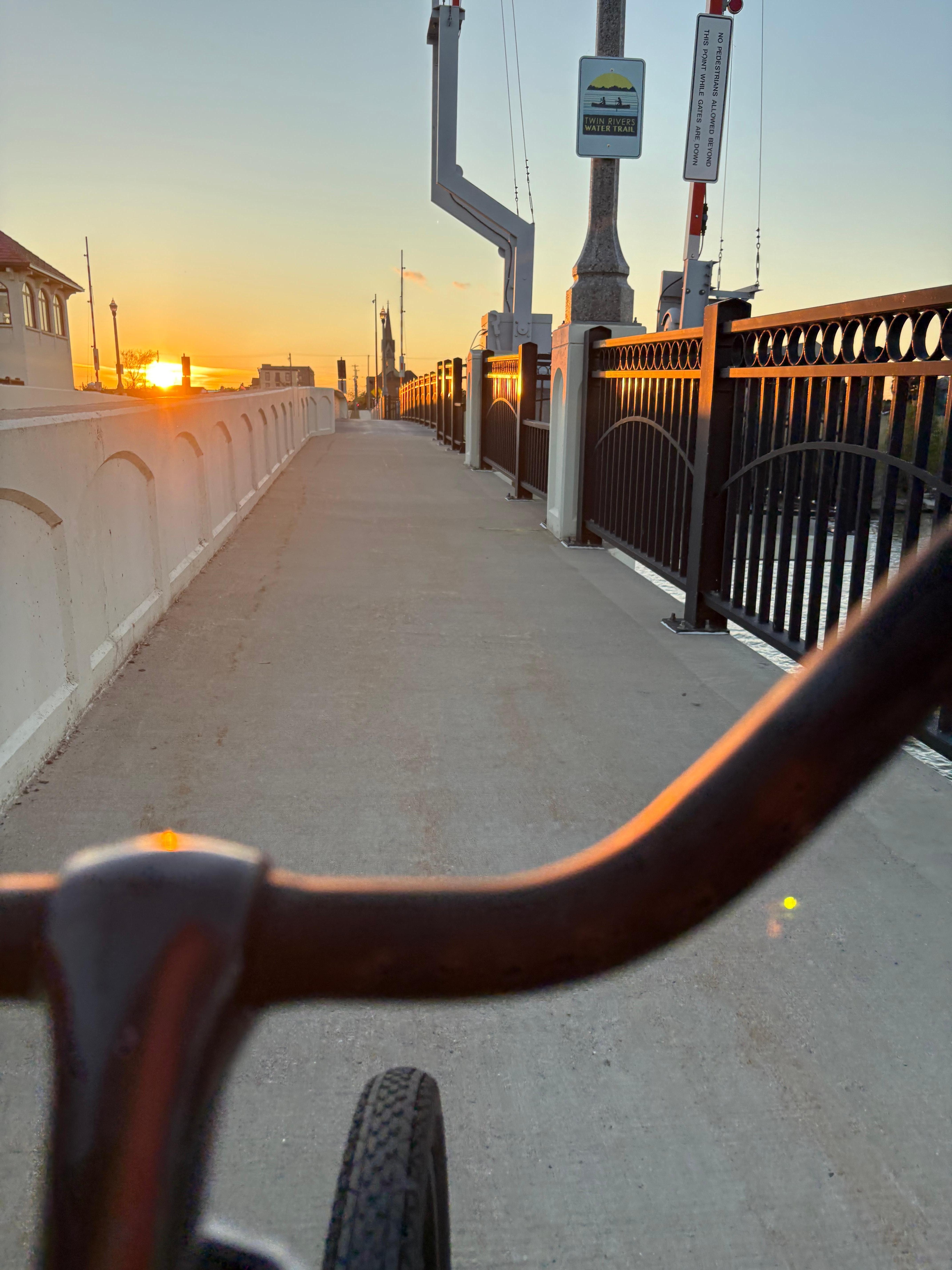 Bike ride over the bridge