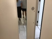 Missing door handle.