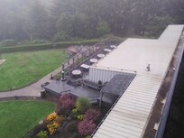 From our balcony view of where you could sit outside of restaurant when weather is agreeable.