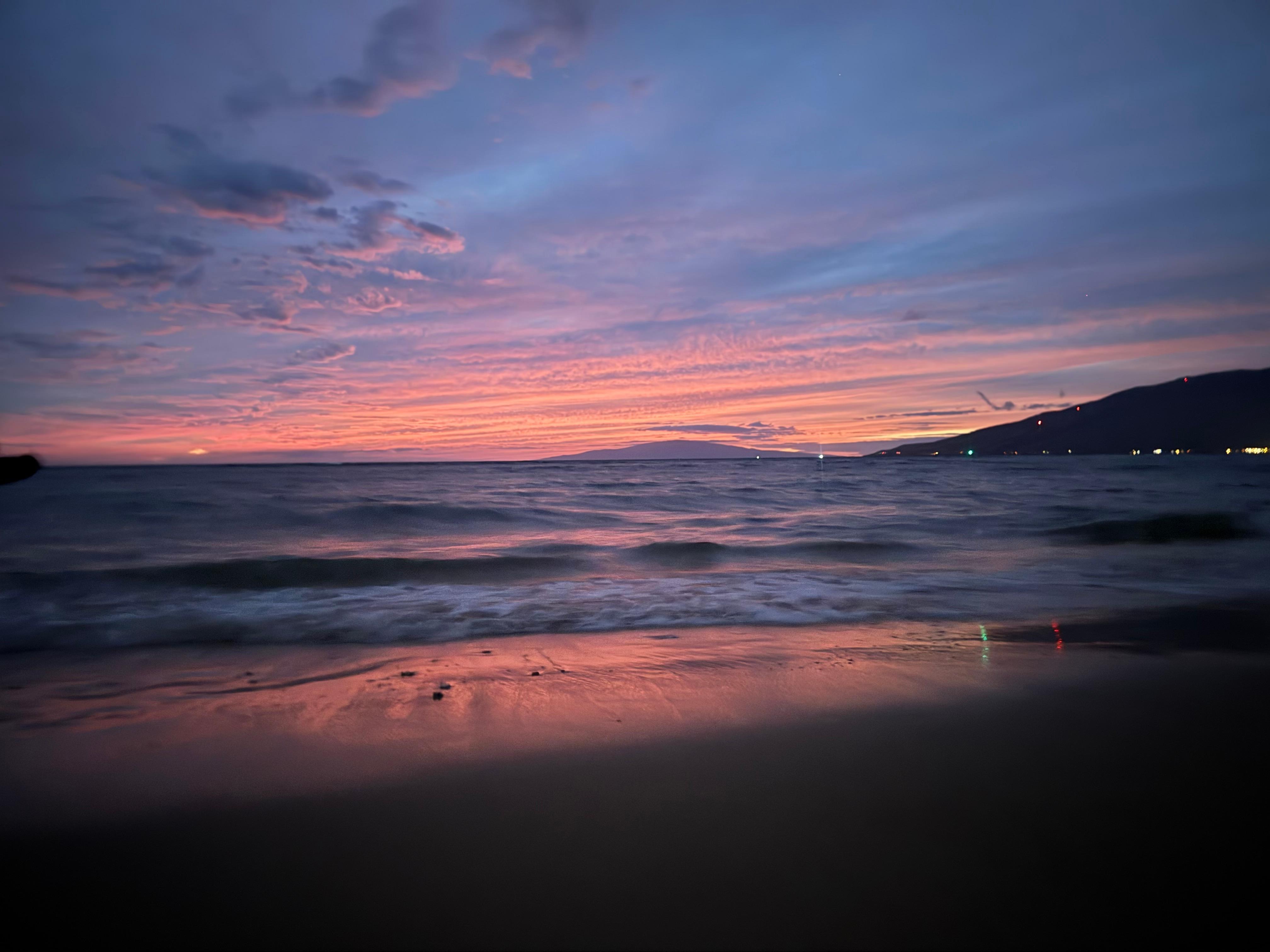 After sunset at your beach.