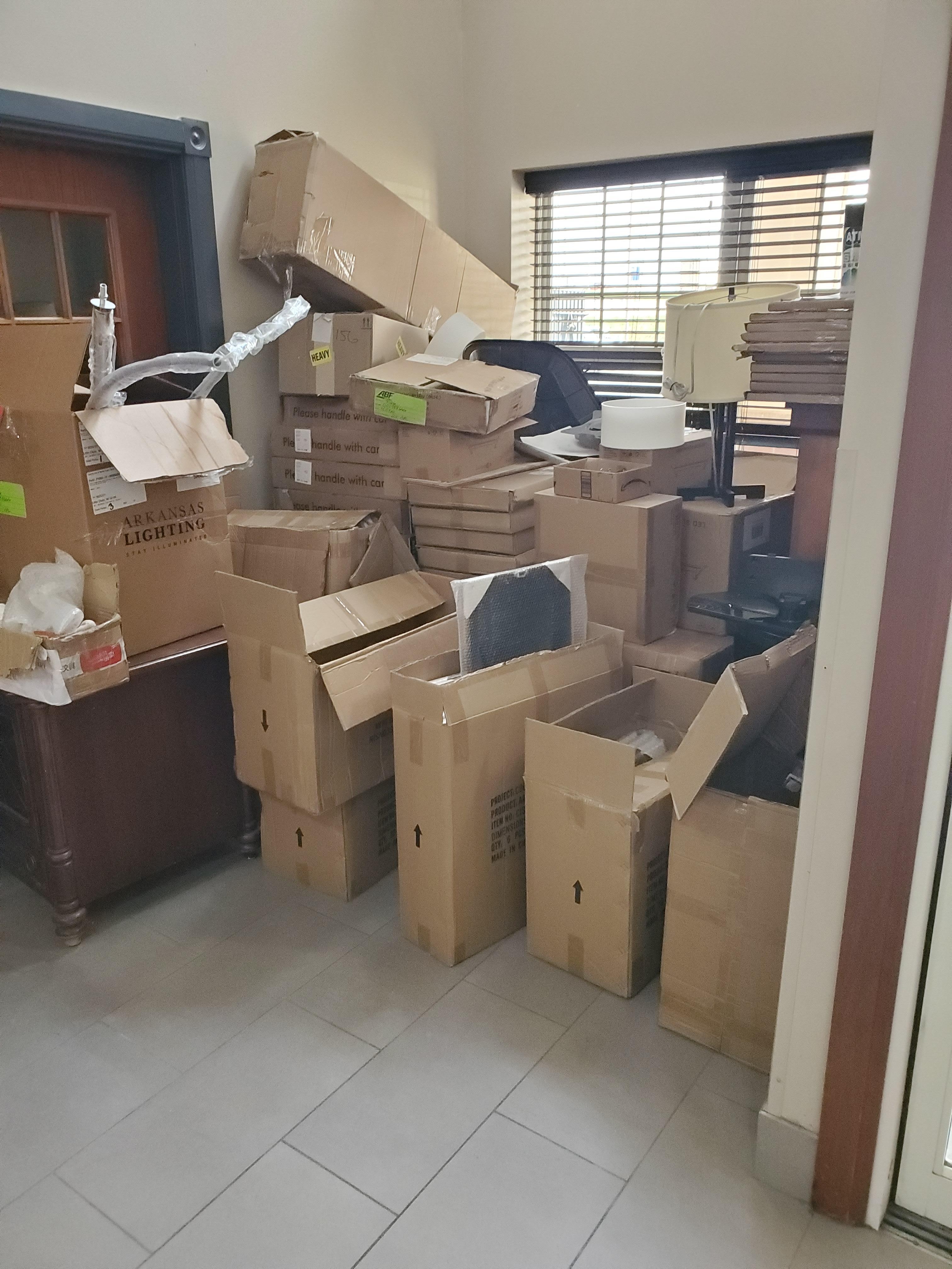 But the lobby has this junk that does not look temporary