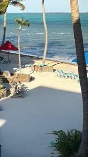 Our view of the beach from room