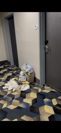 The trash left there for 2.5 days