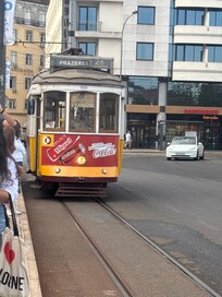 Tram stop across from hotel