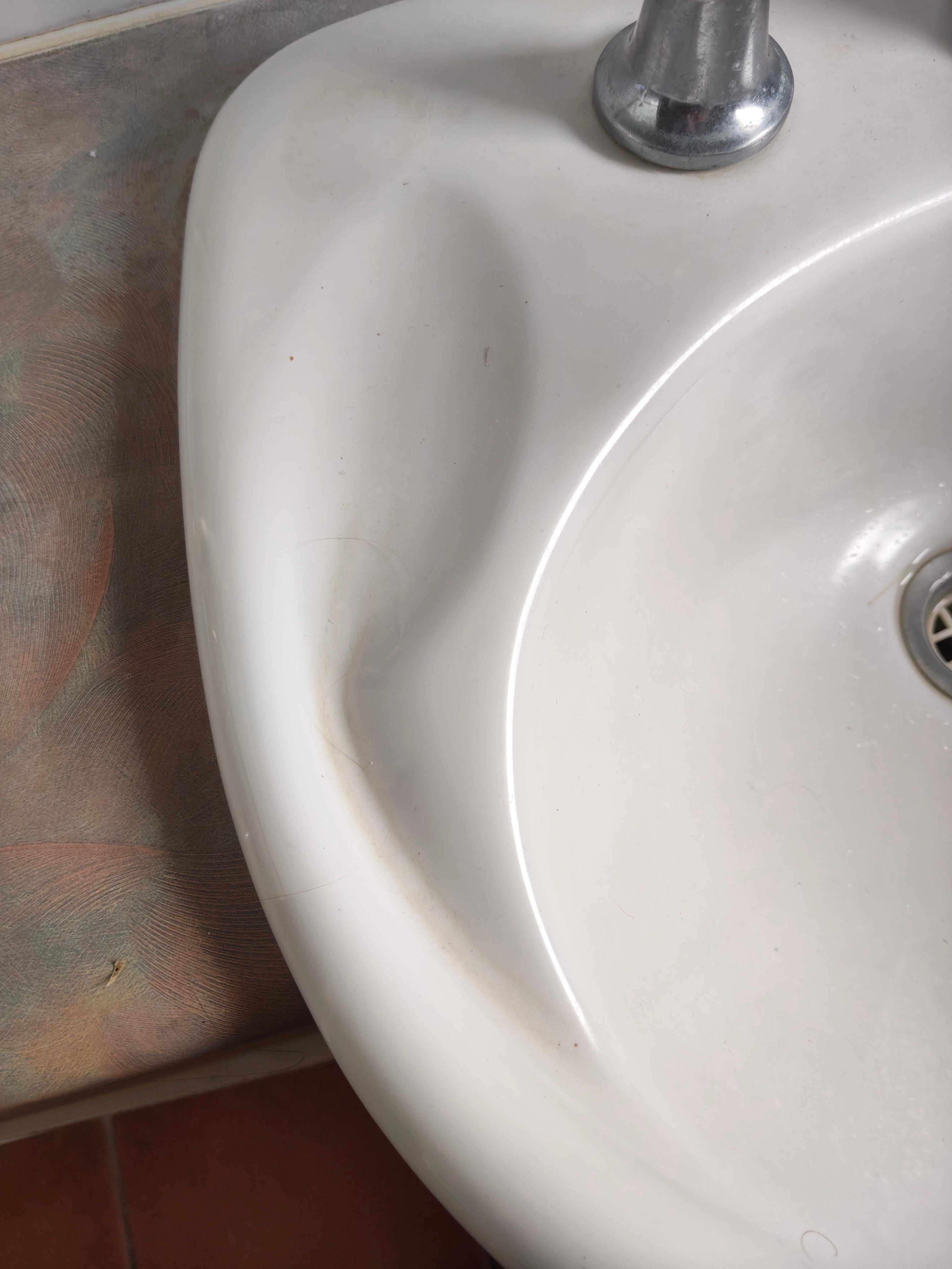 Hair & cut fingernail from previous guest. Sink and around sink area not cleaned. 