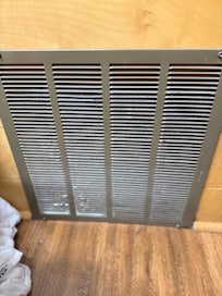 Layers of dust on vent.