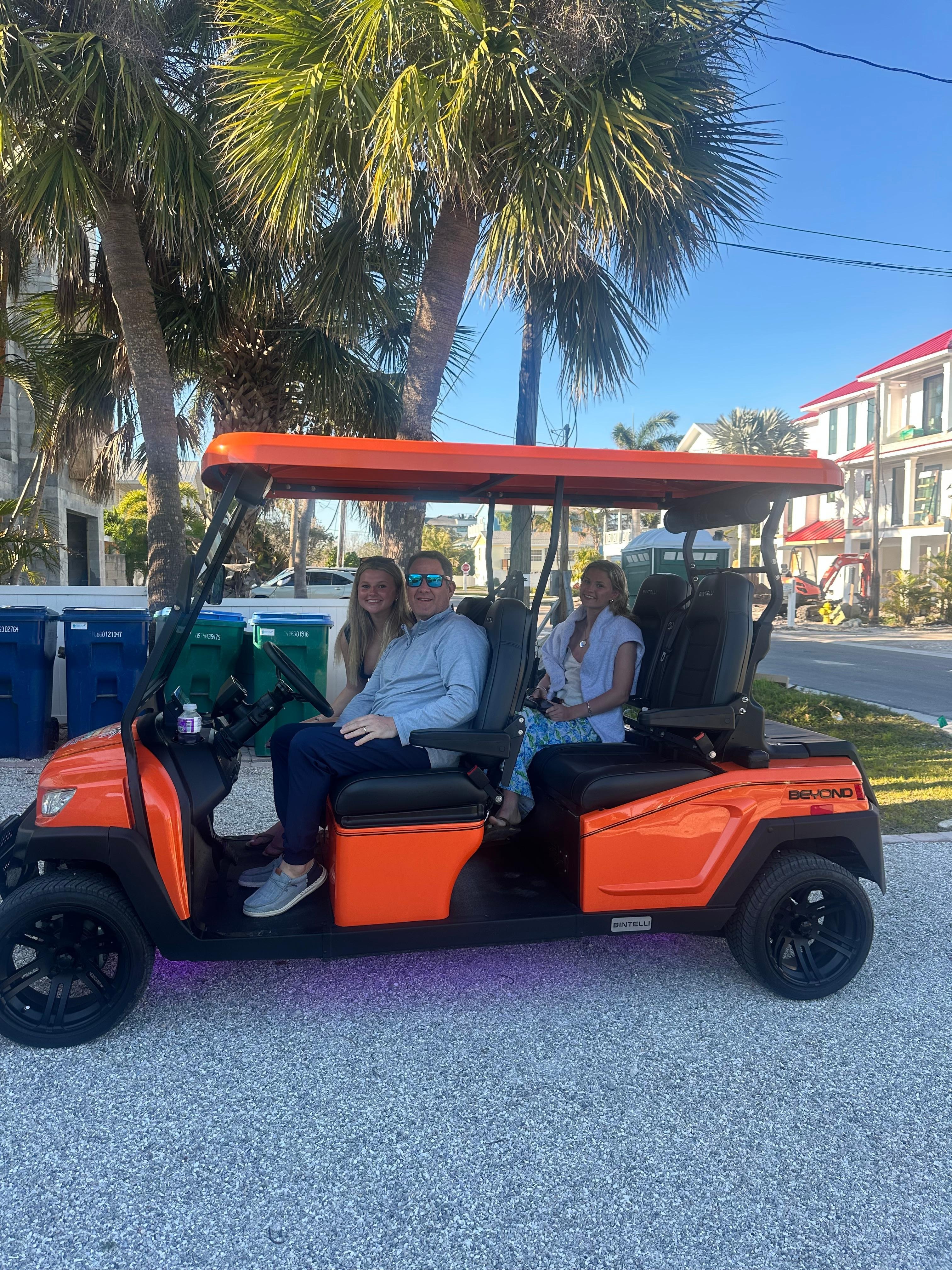 Plenty of room to park and charge our golf cart! 