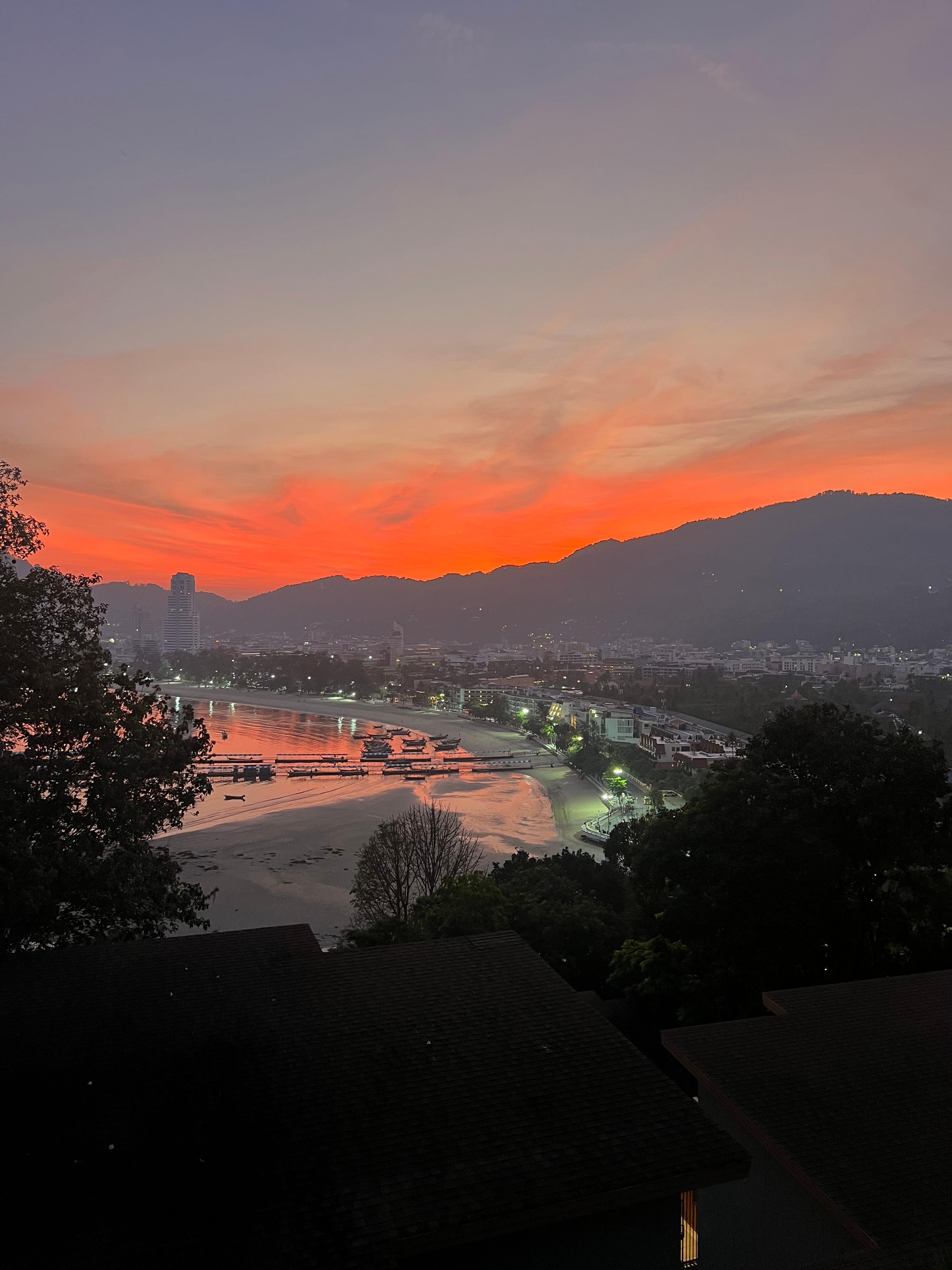 Sunrise from the 2 bedroom Coral Lounge room. 