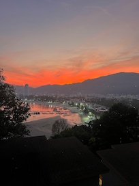 Sunrise from the 2 bedroom Coral Lounge room.