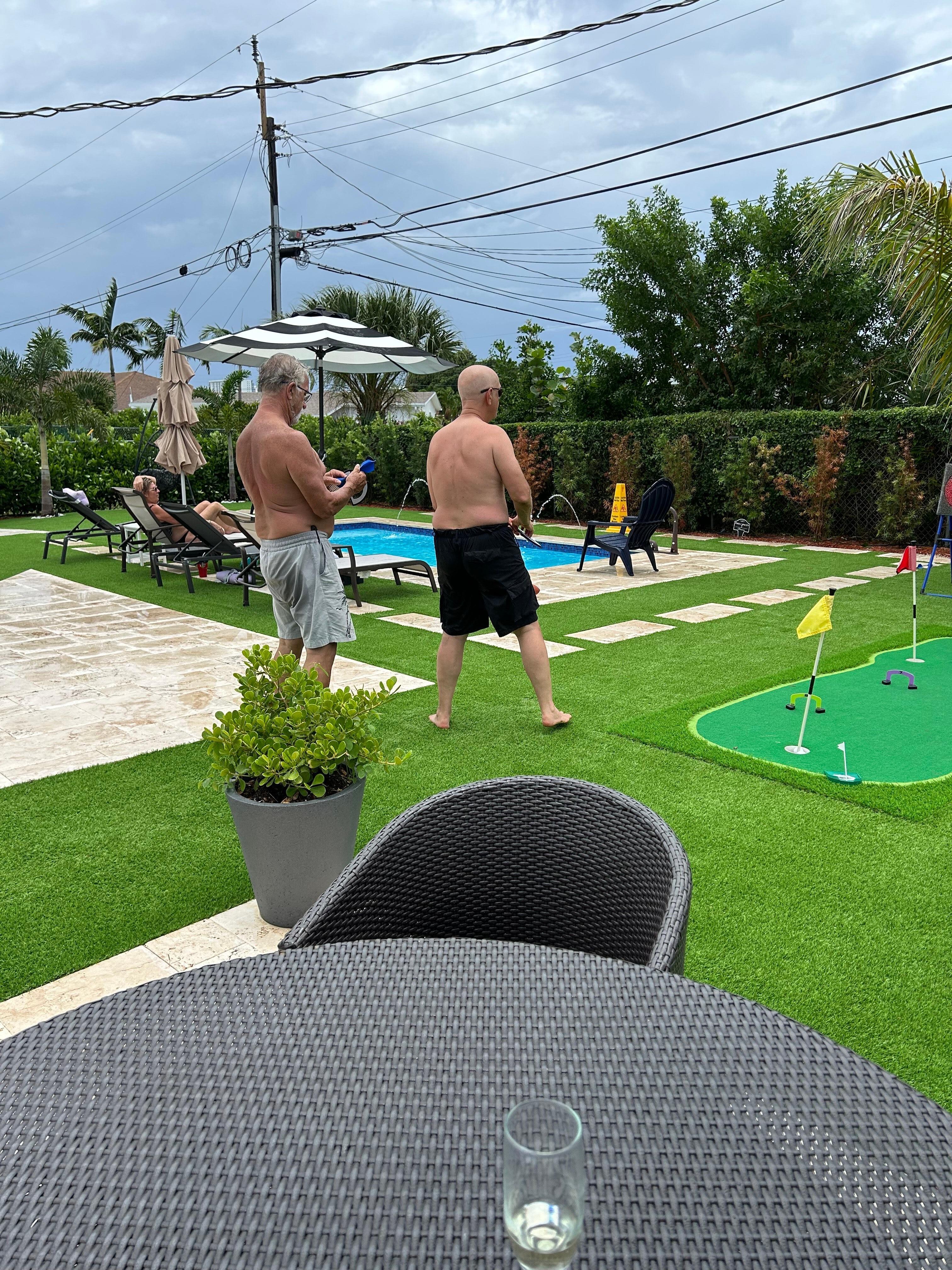 They had games, cornhole, mini golf, pool toys, etc.