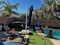 Relaxing in the morning.