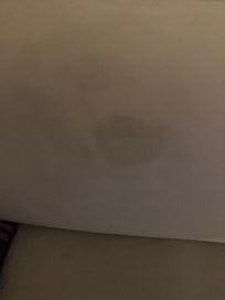 Headboard with head stains