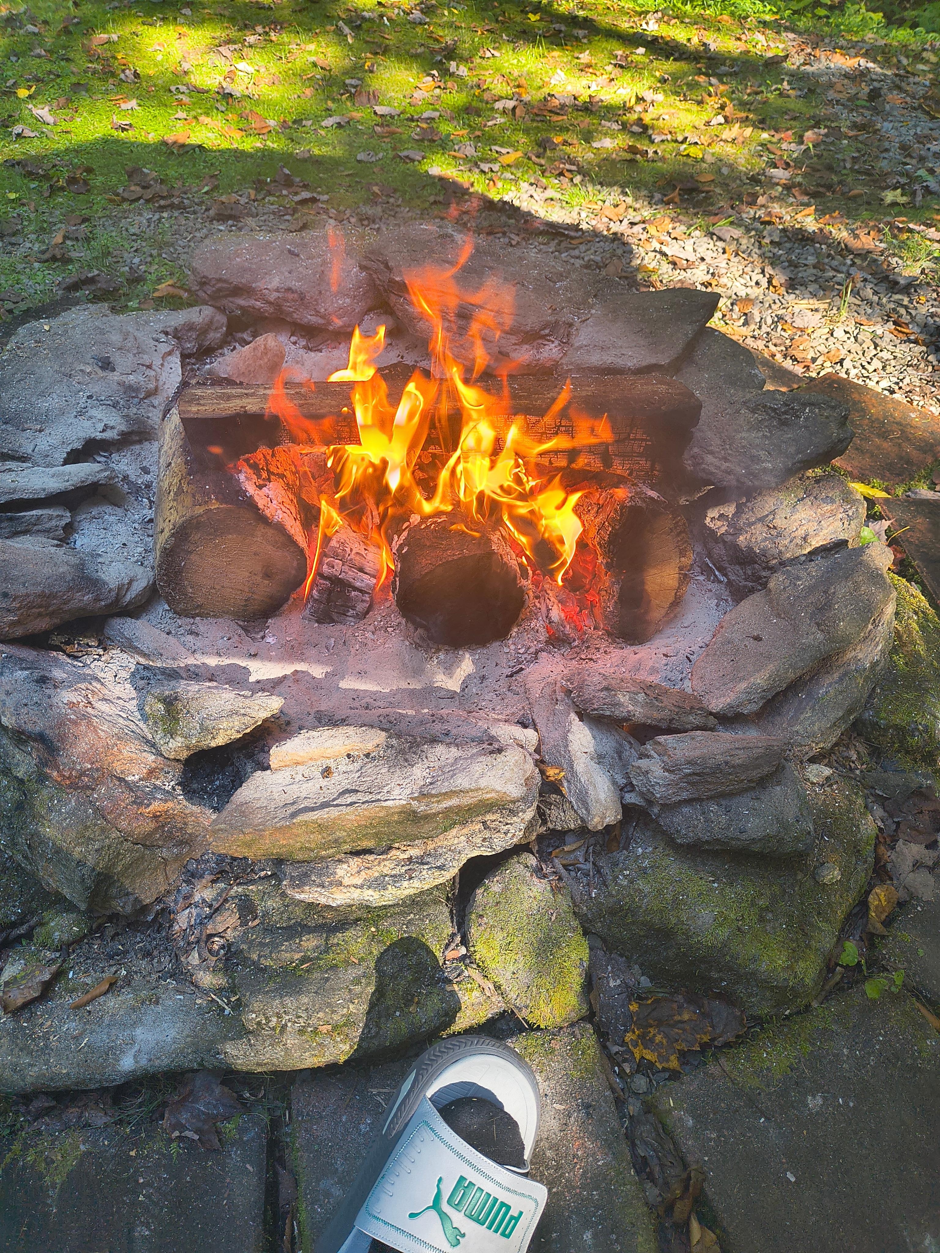 Camp fire where we stayed most of the time