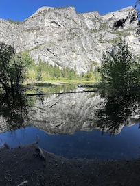 Mirror Lake - water was low but reflection still there