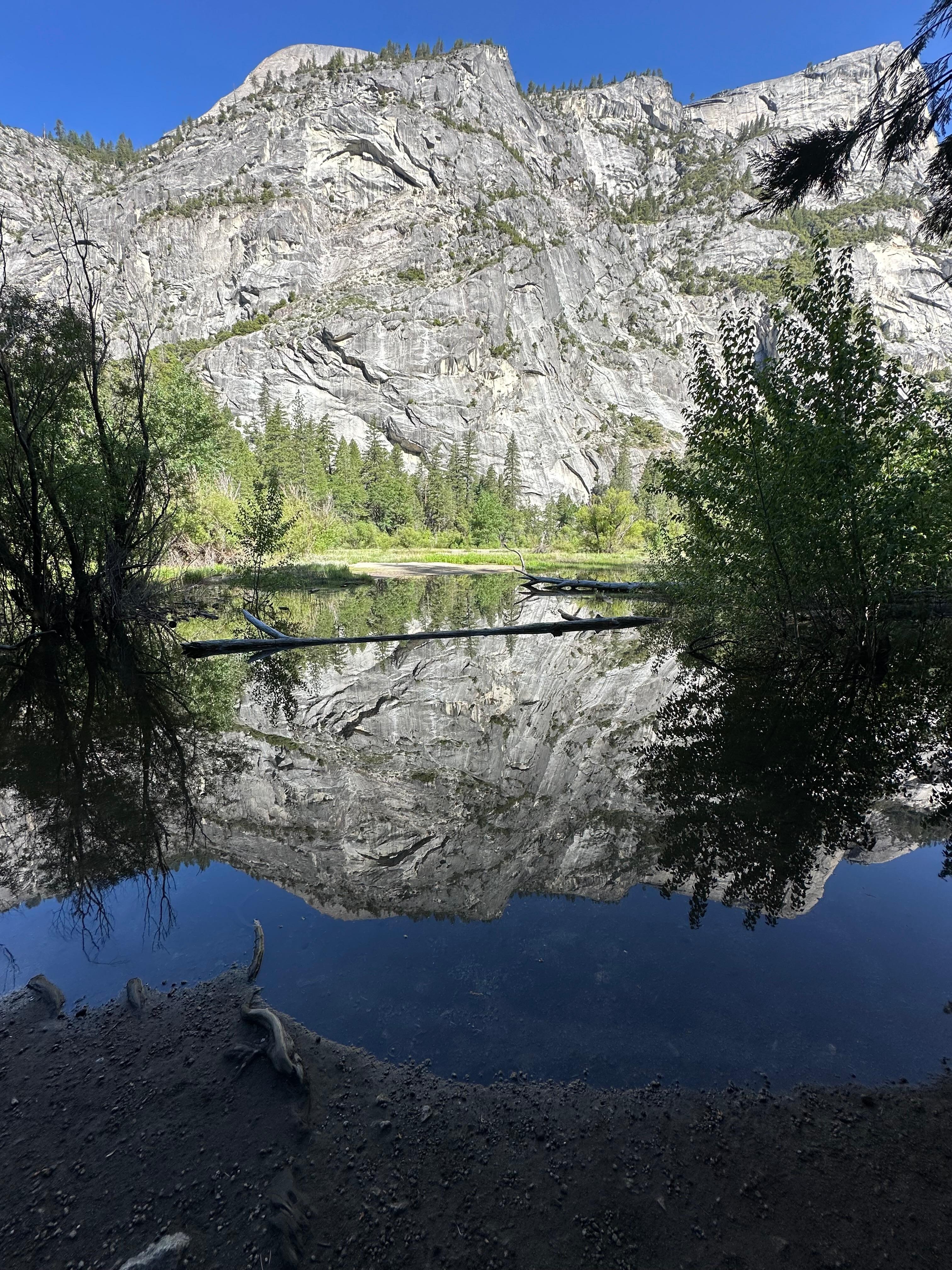 Mirror Lake - water was low but reflection still there
