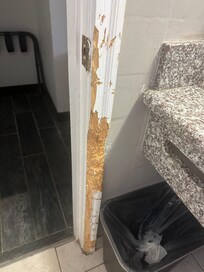 Door trim looks chewed