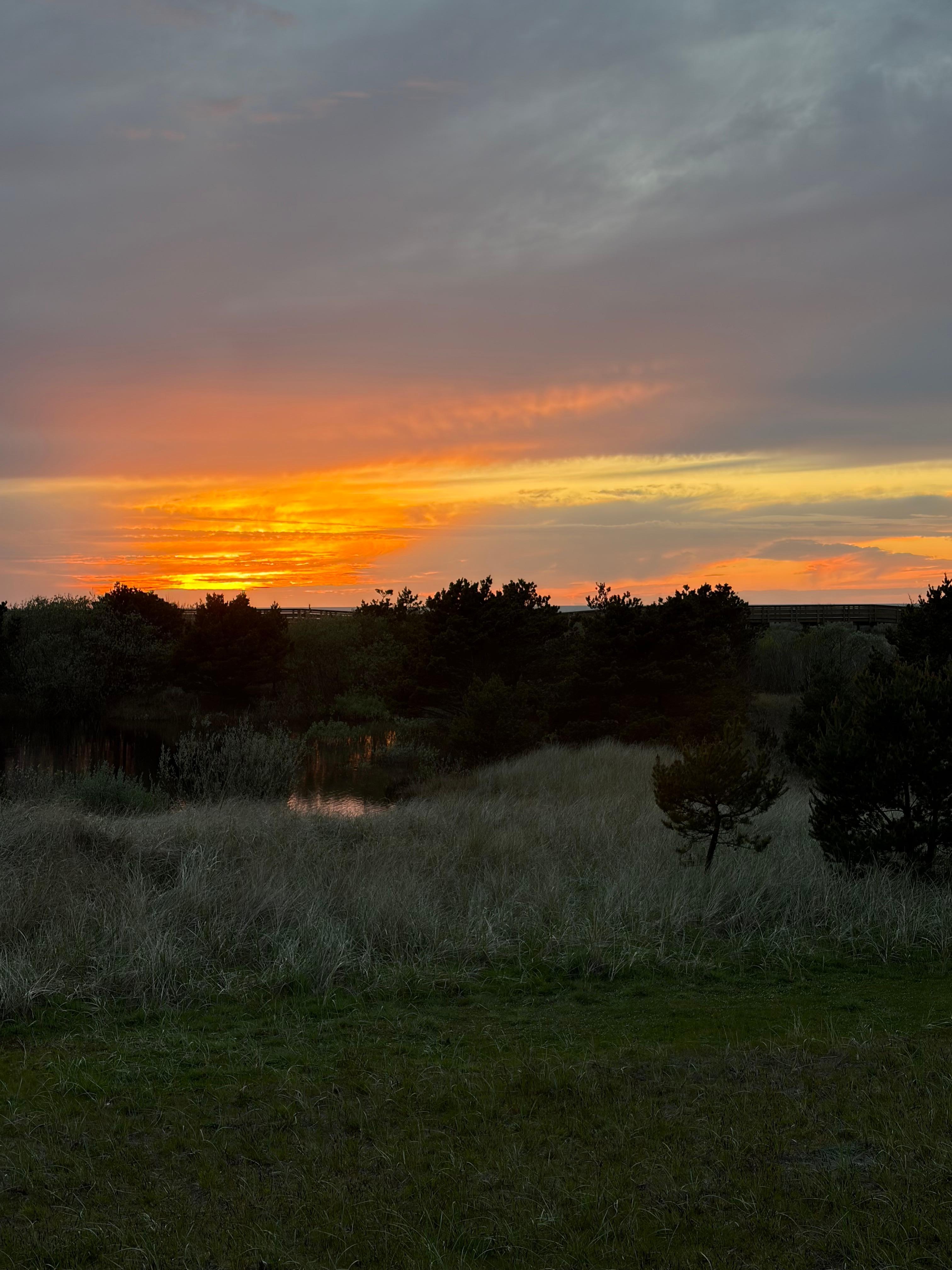 Sunset view from the condo deck - you could watch the kites from here, too!