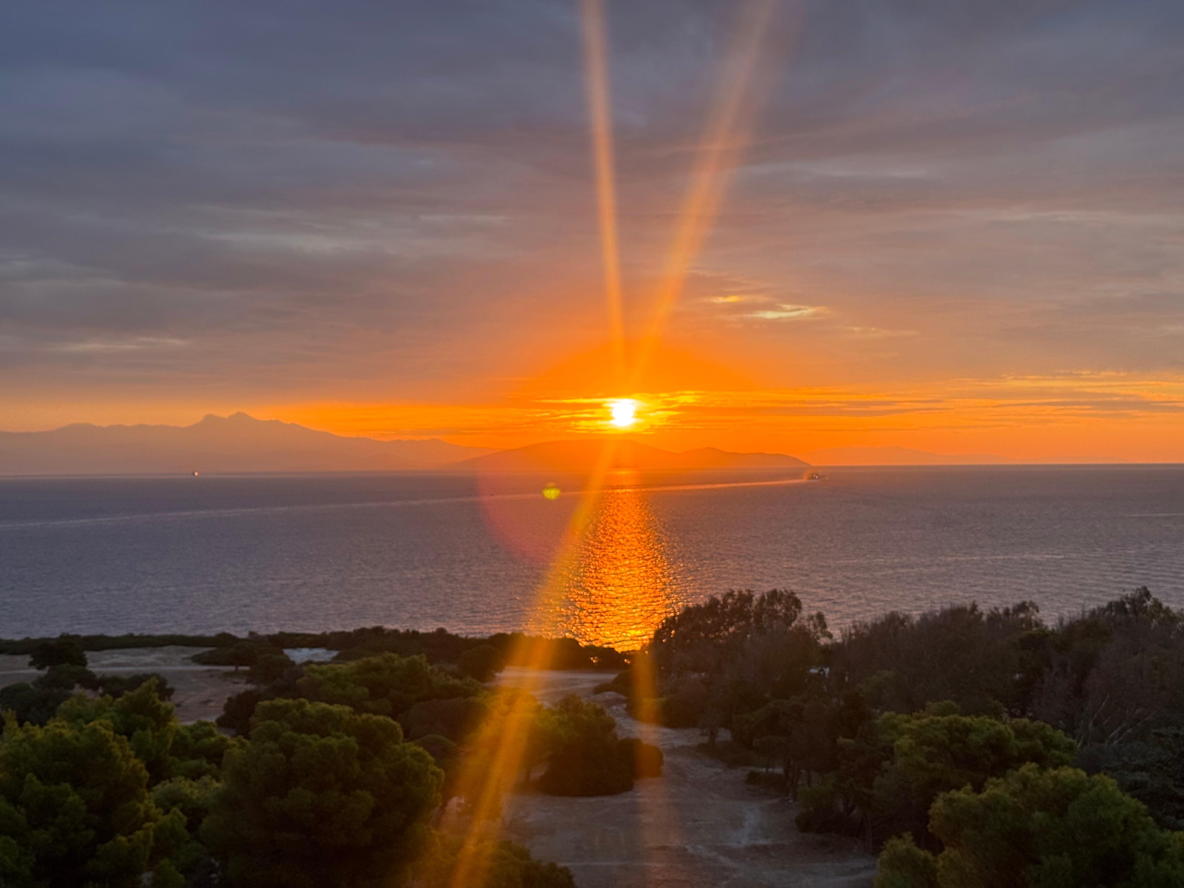 Sunrise seen from the balcony.