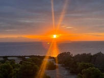 Sunrise seen from the balcony.