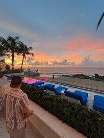 Pool area outside of Tacos & Tequila. Great spot to put your feet in the water and drink a cocktail.